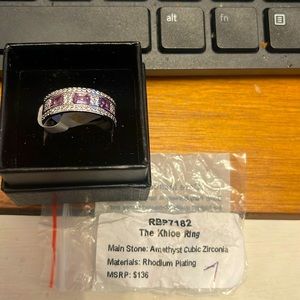 BP Bomb party NWT The Khloe ring amethyst- size 7
